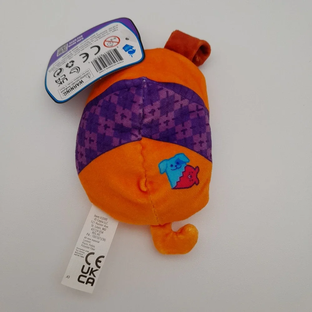 Dogs vs Squirls Otis Bean Bag Plush Series 1 Orange Dog Purple Vest V2000 NWT